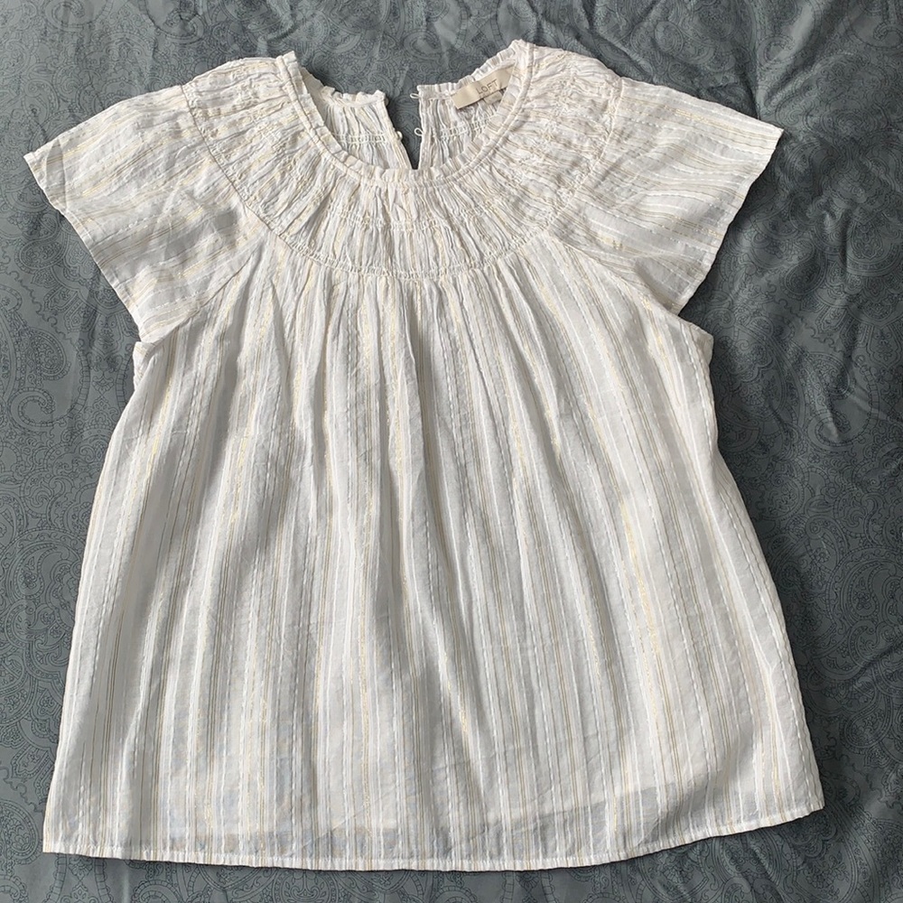 Loft silver and gold top NWT